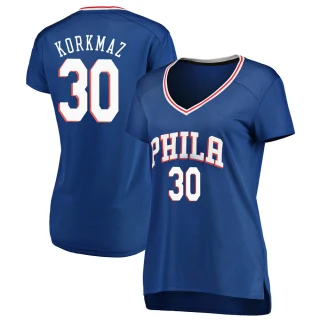 Women's Furkan Korkmaz Philadelphia 76ers Royal Fast Break Jersey - Icon Edition