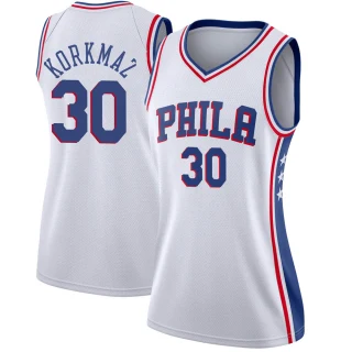 Women's Furkan Korkmaz Philadelphia 76ers White Swingman Jersey - Association Edition