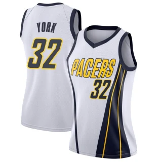 Women's Gabe York Indiana Pacers White Swingman 2018/19 Jersey - Earned Edition