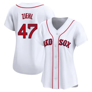 Women's Gage Ziehl Boston Red Sox White Limited Home Jersey