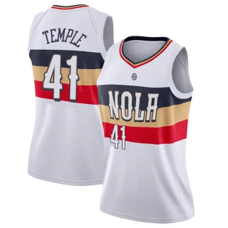 Women's Garrett Temple New Orleans Pelicans White Swingman 2018/19 Jersey - Earned Edition