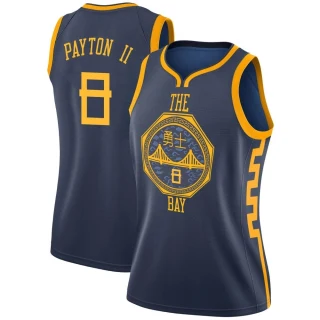 Women's Gary Payton II Golden State Warriors Gold Swingman Navy 2018/19 Jersey - City Edition
