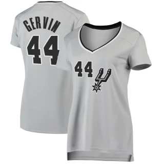 Women's George Gervin San Antonio Spurs Fast Break Silver Jersey - Statement Edition