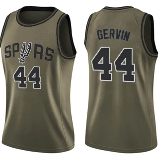 Women's George Gervin San Antonio Spurs Green Swingman Salute to Service Jersey