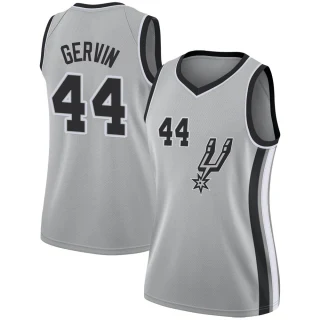 Women's George Gervin San Antonio Spurs Swingman Silver Jersey - Statement Edition