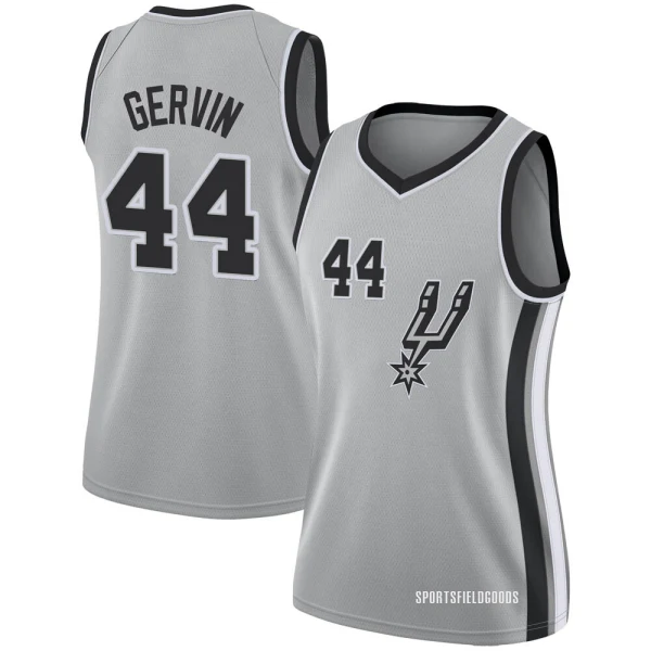 Women's George Gervin San Antonio Spurs Swingman Silver Jersey - Statement Edition