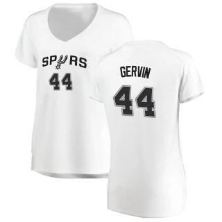 Women's George Gervin San Antonio Spurs White Fast Break Jersey - Association Edition