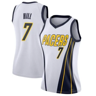 Women's George Hill Indiana Pacers White Swingman 2018/19 Jersey - Earned Edition