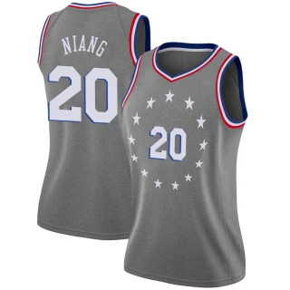 Women's Georges Niang Philadelphia 76ers Gray Swingman 2018/19 Jersey - City Edition