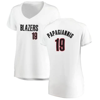 Women's Georgios Papagiannis Portland Trail Blazers White Fast Break Jersey - Association Edition