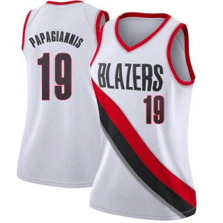 Women's Georgios Papagiannis Portland Trail Blazers White Swingman Jersey - Association Edition
