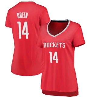 Women's Gerald Green Houston Rockets Green Fast Break Red Jersey - Icon Edition