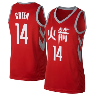 Women's Gerald Green Houston Rockets Green Swingman Red Jersey - City Edition