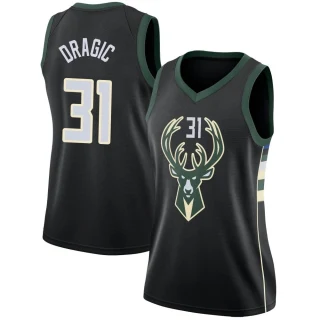 Women's Goran Dragic Milwaukee Bucks Black Swingman Jersey - Statement Edition