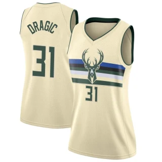 Women's Goran Dragic Milwaukee Bucks Cream Swingman Jersey - City Edition