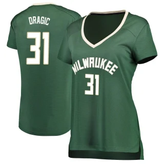 Women's Goran Dragic Milwaukee Bucks Green Fast Break Jersey - Icon Edition