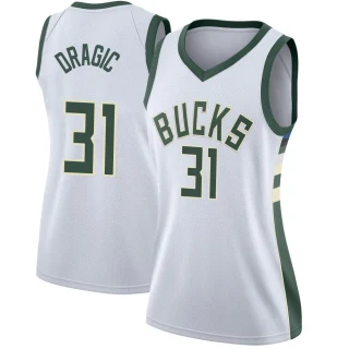 Women's Goran Dragic Milwaukee Bucks White Swingman Jersey - Association Edition