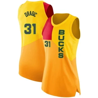 Women's Goran Dragic Milwaukee Bucks Yellow Swingman 2018/19 Jersey - City Edition