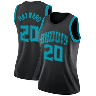 Women's Gordon Hayward Charlotte Hornets Black Swingman Jordan Brand 2018/19 Jersey - City Edition