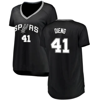 Women's Gorgui Dieng San Antonio Spurs Black Fast Break Jersey - Icon Edition