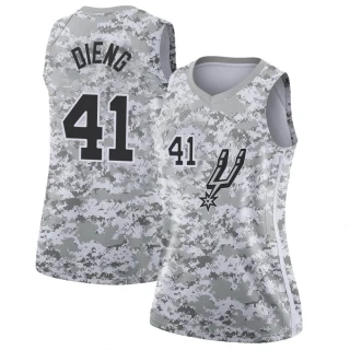 Women's Gorgui Dieng San Antonio Spurs White Swingman 2018/19 Jersey - Earned Edition