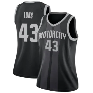Women's Grant Long Detroit Pistons Black Swingman 2018/19 Jersey - City Edition