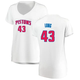 Women's Grant Long Detroit Pistons White Fast Break Jersey - Association Edition