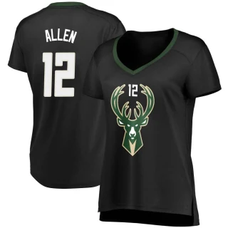 Women's Grayson Allen Milwaukee Bucks Black Fast Break Jersey - Statement Edition