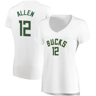 Women's Grayson Allen Milwaukee Bucks White Fast Break Jersey - Association Edition