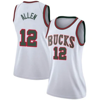 Women's Grayson Allen Milwaukee Bucks White Swingman Fashion Hardwood Classics Jersey