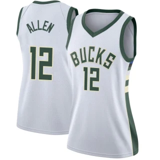 Women's Grayson Allen Milwaukee Bucks White Swingman Jersey - Association Edition