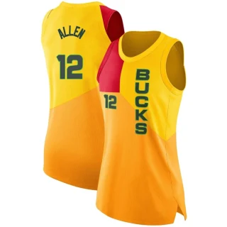 Women's Grayson Allen Milwaukee Bucks Yellow Swingman 2018/19 Jersey - City Edition
