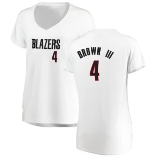 Women's Greg Brown III Portland Trail Blazers White Fast Break Jersey - Association Edition