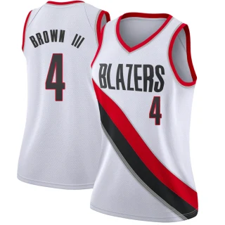 Women's Greg Brown III Portland Trail Blazers White Swingman Jersey - Association Edition