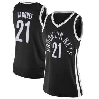 Women's Greivis Vasquez Brooklyn Nets Black Swingman Jersey - City Edition