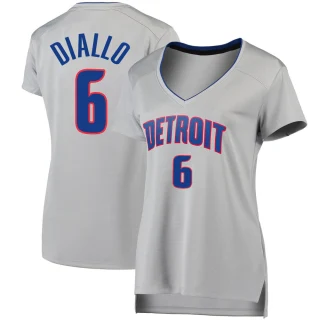 Women's Hamidou Diallo Detroit Pistons Fast Break Silver Jersey - Statement Edition