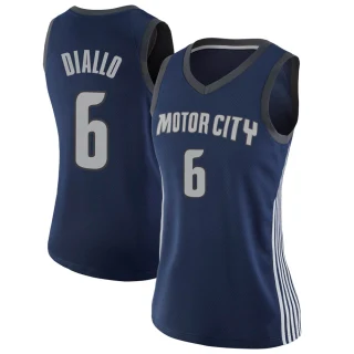 Women's Hamidou Diallo Detroit Pistons Navy Swingman Jersey - City Edition