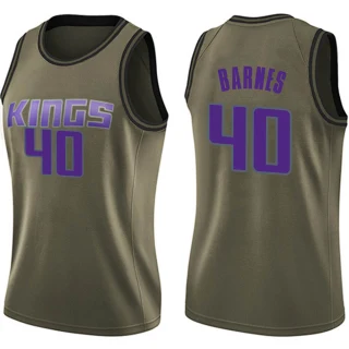 Women's Harrison Barnes Sacramento Kings Green Swingman Salute to Service Jersey