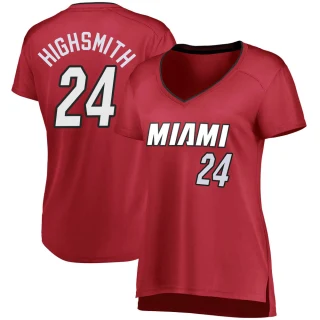 Women's Haywood Highsmith Miami Heat Fast Break Wine Jersey - Statement Edition