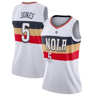 Women's Herbert Jones New Orleans Pelicans White Swingman 2018/19 Jersey - Earned Edition