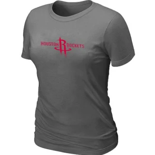 Women's Houston Rockets Grey Big & Tall Primary Logo T-Shirt - Dark
