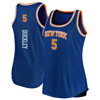 Women's Immanuel Quickley New York Knicks Blue Fast Break 2019/20 Tank Jersey - Icon Edition