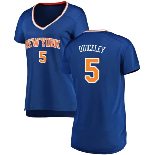 Women's Immanuel Quickley New York Knicks Blue Fast Break Jersey - Icon Edition