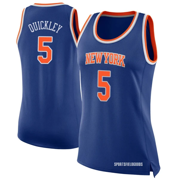 Women's Immanuel Quickley New York Knicks Blue Swingman Jersey - Icon Edition