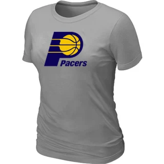 Women's Indiana Pacers Grey Big & Tall Primary Logo T-Shirt -