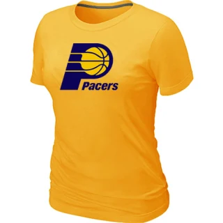 Women's Indiana Pacers Yellow Big & Tall Primary Logo T-Shirt -