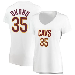 Women's Isaac Okoro Cleveland Cavaliers White Fast Break Jersey - Association Edition