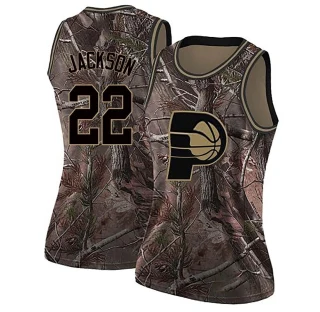 Women's Isaiah Jackson Indiana Pacers Camo Swingman Realtree Collection Jersey