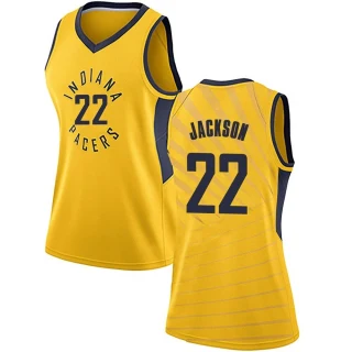 Women's Isaiah Jackson Indiana Pacers Gold Swingman Jersey - Statement Edition