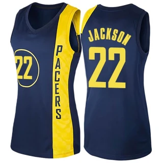 Women's Isaiah Jackson Indiana Pacers Navy Blue Swingman Jersey - City Edition